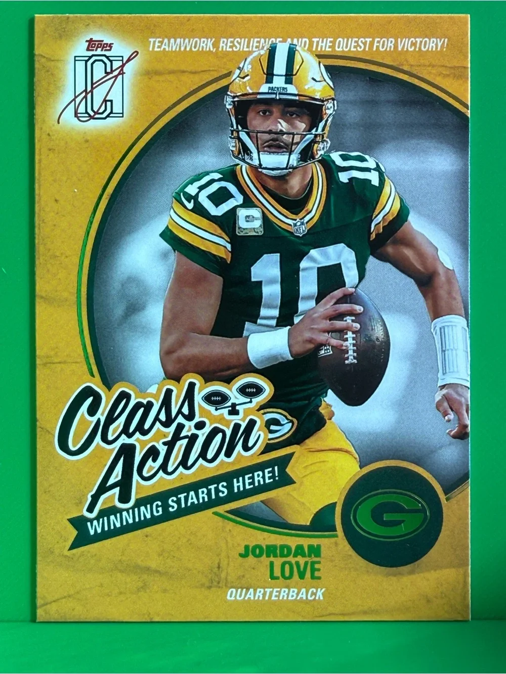 Topps Jordan Love Football Card - Green & Gold